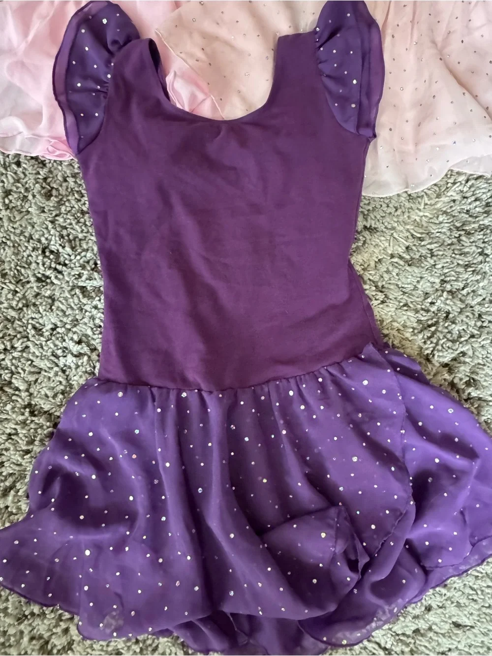 George Purple and Pink Sparkle Ballet Dress Set for Kids